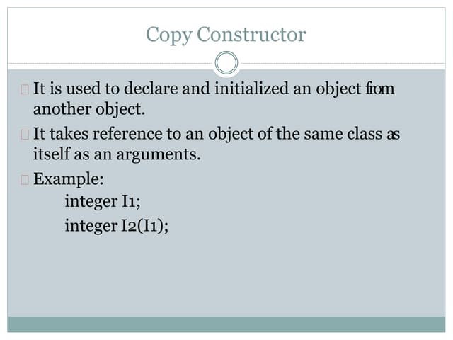 Constructor in c++