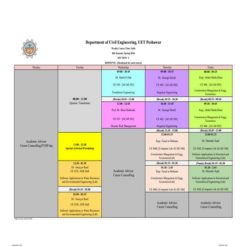 updated-time-table-8th-semester.pdfhujyghuvhu | PDF