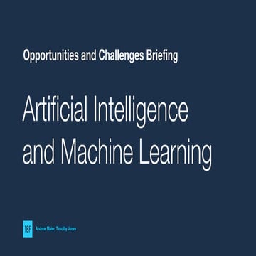 AI and Machine Learning in Government Briefing