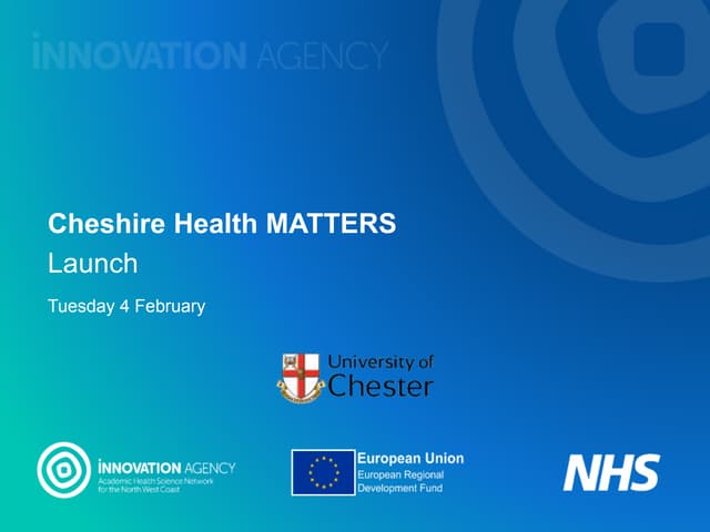 Cheshire Health MATTERS launch event