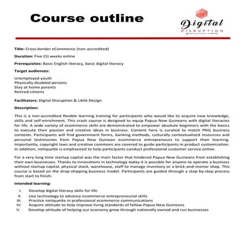 Cross-border eCommerce Crash Course