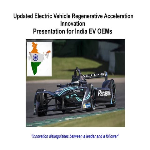 India OEM Electric Vehicle Regenerative Acceleration Innovation Presentation