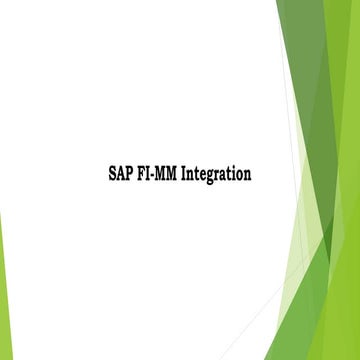 SAP FI-MM Integration presentation which includes all steps