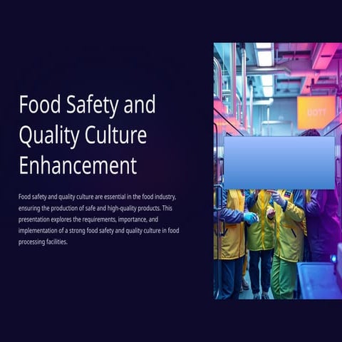 Food safety and quality culture training | PPTX