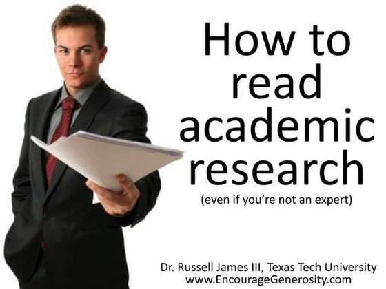 How to read academic research (beginner's guide)