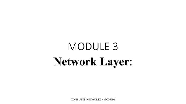 Network layer design issues and  related concepts of network layer.pptx