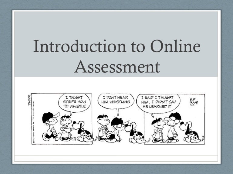 Updated Online Assessment Presentation