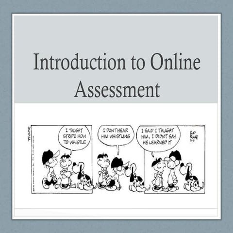 Updated online assessment presentation