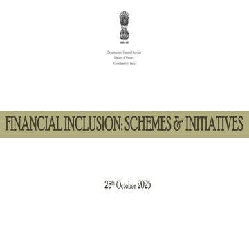 Comprehensive Overview of Financial Inclusion Schemes and Initiatives ...