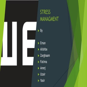 stress and its mangement