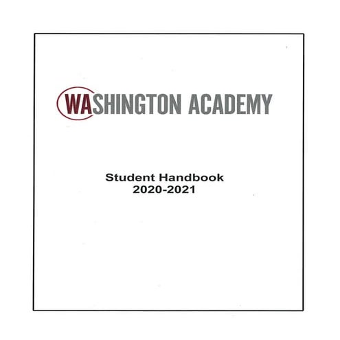 Updated Student Handbook