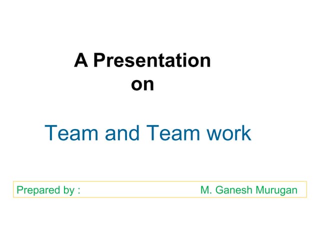 Updated Team And Team Work