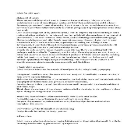 Updated third year briefs