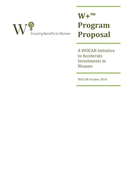 W+ Program Proposal 