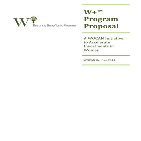 W+ Standard- Accelerating Investments in Women | PDF