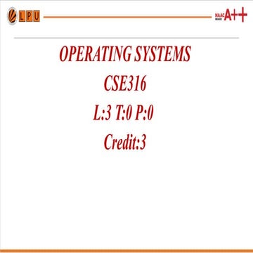 OPERATING SYSTEM PPT ON INTRODUCTION AND BASICS
