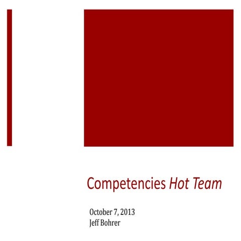 D2L Competencies and Org Units Hot Team - Update for Admins (Oct. 2013)