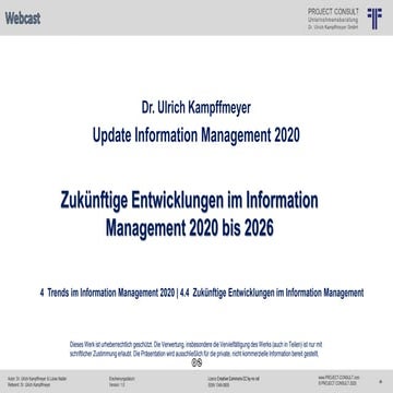 [DE] Zukünftige Entwicklungen im Information Management 2020 bis 2026 | Webca...