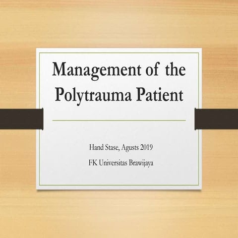 Update of management polytrauma patient