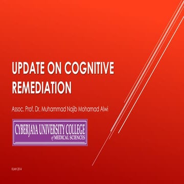 Update on cognitive remediation