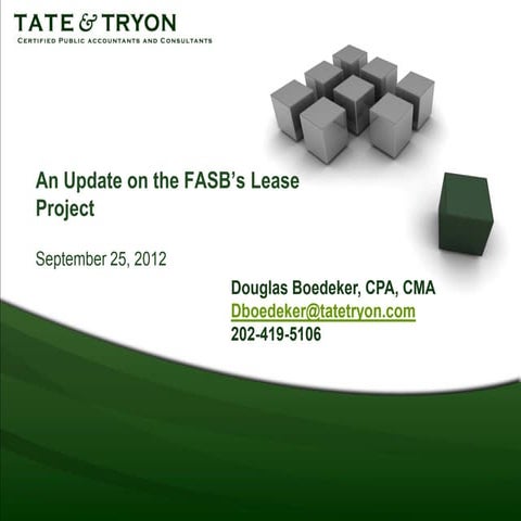 Update on FASB Lease Project