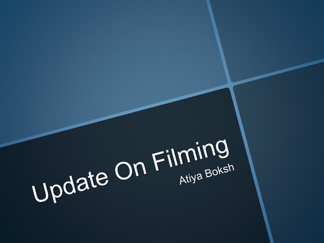 MedUpdate on filming   atiya boksh