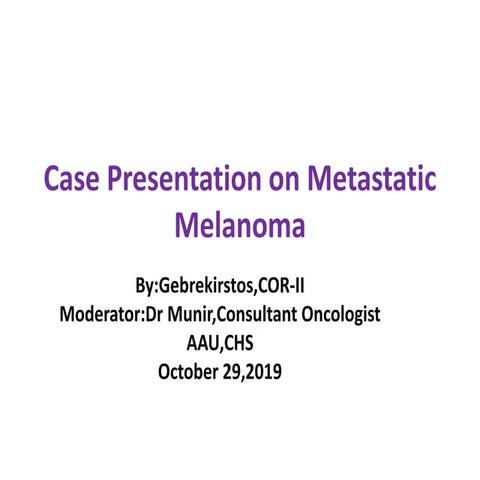 Updates on management of metastatic melanoma | PPTX