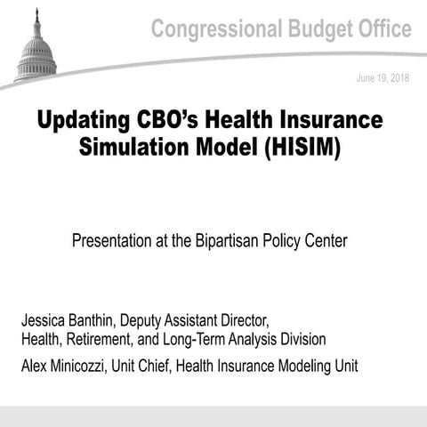 Updating CBO’s Health Insurance Simulation Model (HISIM)