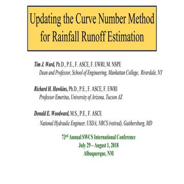 Updating the curve number method for rainfall runoff estimation