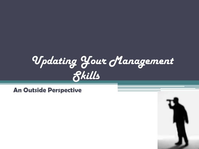 Updating Your Management Skills