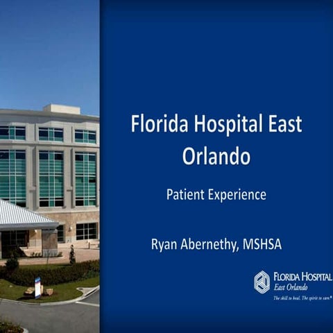 Patient Experience and HCAHPS by Ryan Abernethy, MHSA