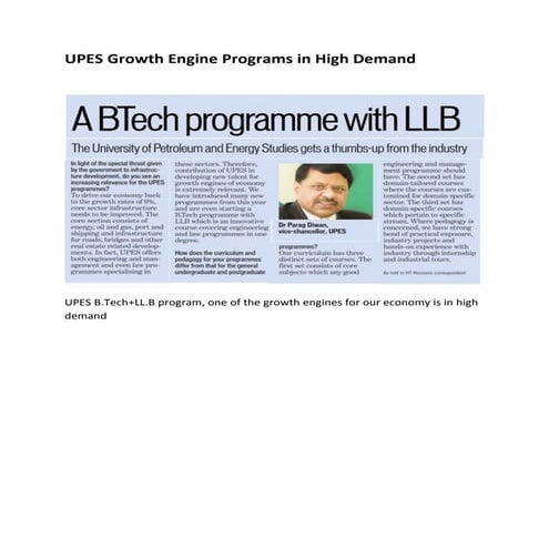 UPES BBA programs | PDF