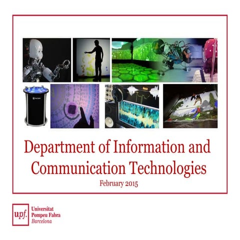 Department of Information and Communication Techn - UPF, Barcelona in a nutshell