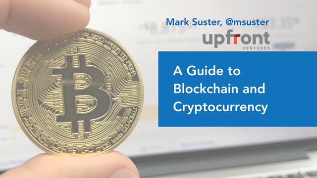 Upfront Ventures blockchain and crypto deck