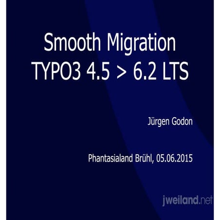 Upgrade von TYPO3 4.5 auf 6.2 - CertiFUNcation Phantasialand 2015