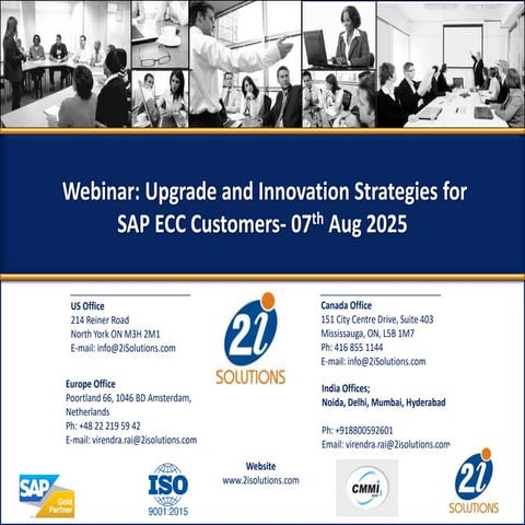 Upgrade and Innovation Strategies for SAP ERP Customers