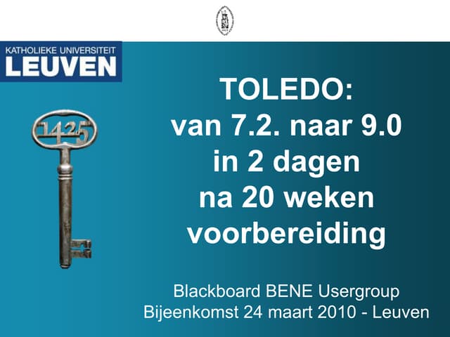 Upgrade Bb9 Ku Leuven 0 Introductie