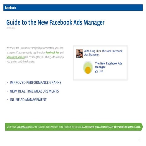 Upgraded Facebook Ads Manager