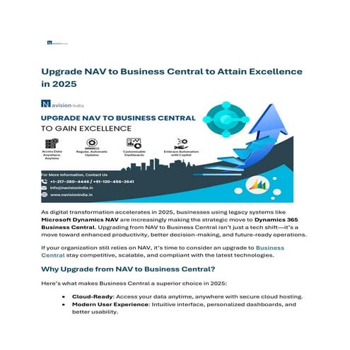Upgrade to Business Central for 2025 Excellence