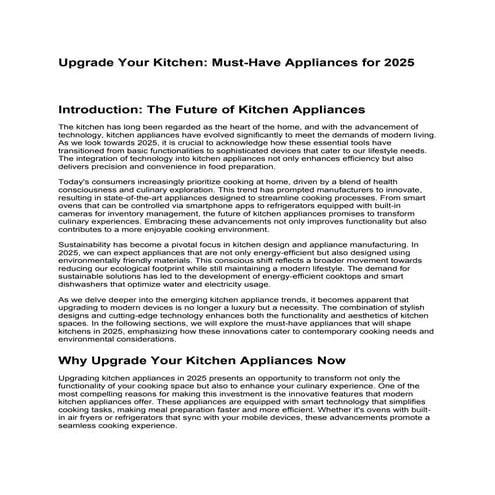 "Essential Appliances for a Modern Modular Kitchen" | PPTX