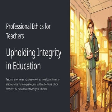 Professional Ethics and Values in Teaching | PDF