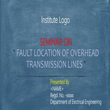 Fault Location of Overhead Transmission Line