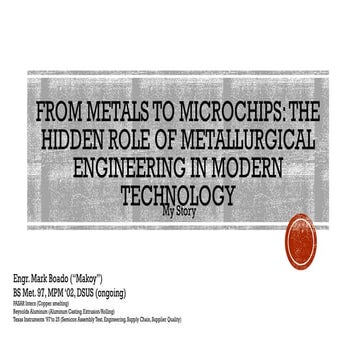 From Metals to Microchips: The Crucial Role of Metallurgical ...