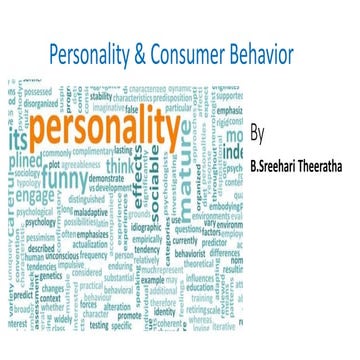 Personality and consumer behavior