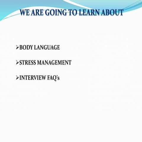 COMMON INTERVIEW SKILLS