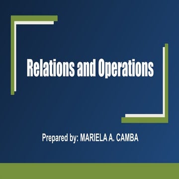 relation and operations power point presentation