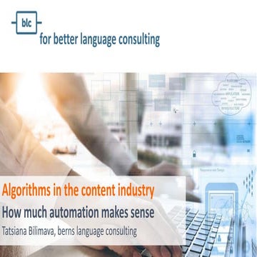 Algorithms for the content industry