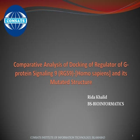 Comparative analysis of docking of RGS9 gene