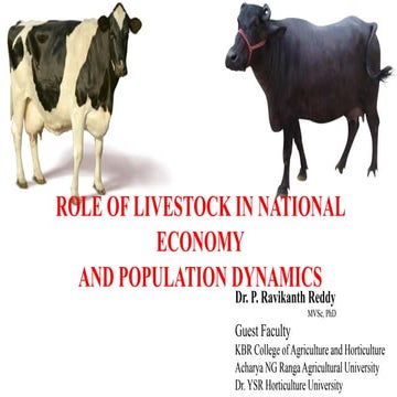 ROLE OF LIVESTOCK IN NATIONAL ECONOMY | PDF