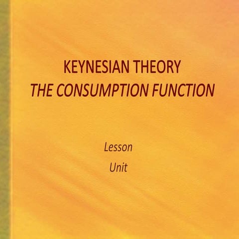The Consumption function, Prof. Prabha Panth, Osmania University, Hyderabad
